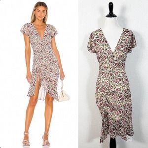 Majorelle by Revolve Women’s Elaine Midi Dress in Leopard Multi Size X-Small